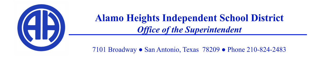 Letterhead for the Superintendent with Logo